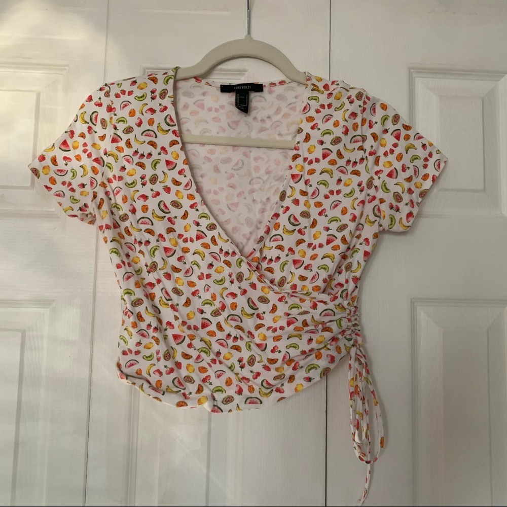 Forever 21 Fruit Cropped Tee